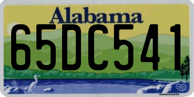 AL license plate 65DC541