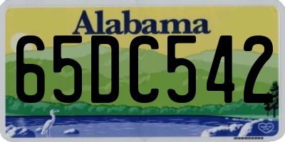 AL license plate 65DC542