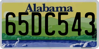 AL license plate 65DC543