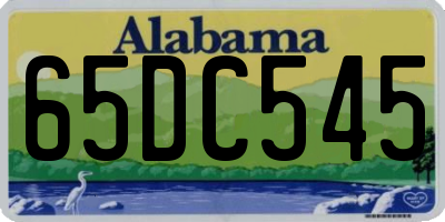 AL license plate 65DC545