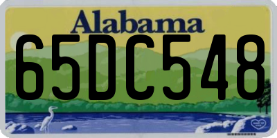 AL license plate 65DC548