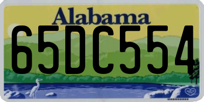 AL license plate 65DC554