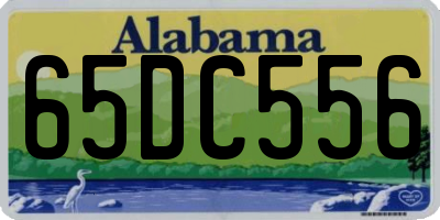 AL license plate 65DC556