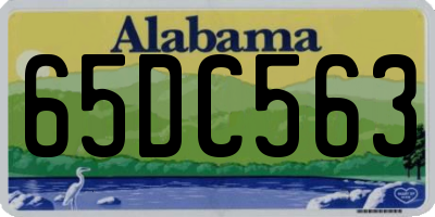 AL license plate 65DC563