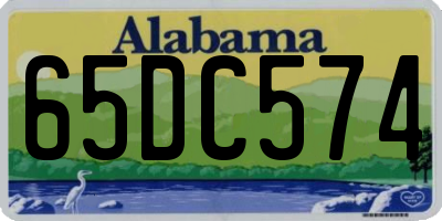 AL license plate 65DC574