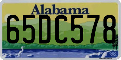 AL license plate 65DC578