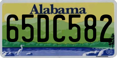 AL license plate 65DC582