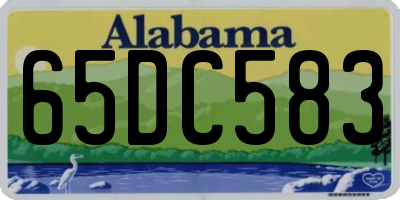 AL license plate 65DC583