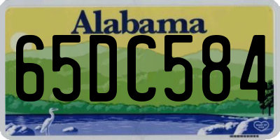 AL license plate 65DC584