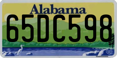 AL license plate 65DC598