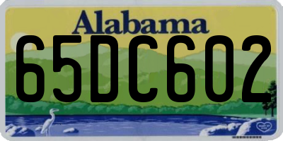 AL license plate 65DC602