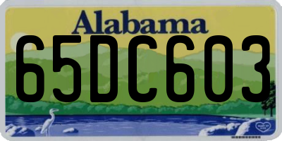 AL license plate 65DC603