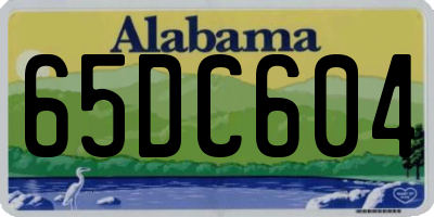AL license plate 65DC604