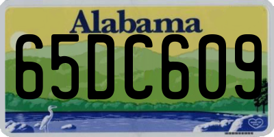 AL license plate 65DC609