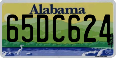 AL license plate 65DC624