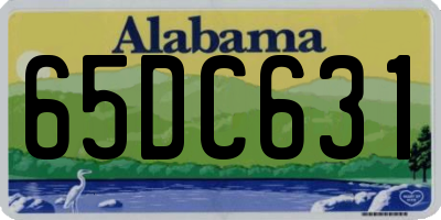 AL license plate 65DC631