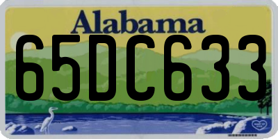 AL license plate 65DC633