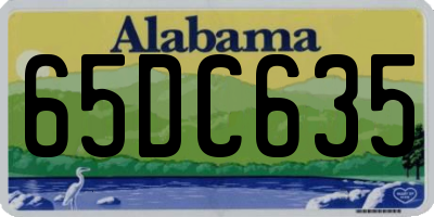 AL license plate 65DC635