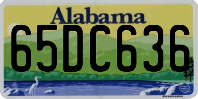 AL license plate 65DC636