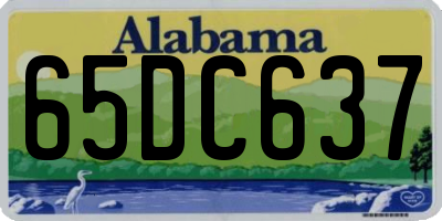 AL license plate 65DC637