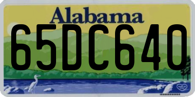 AL license plate 65DC640