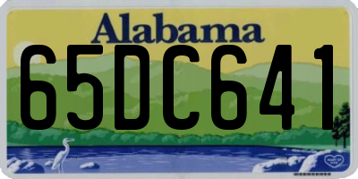 AL license plate 65DC641