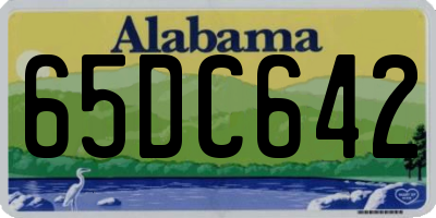 AL license plate 65DC642