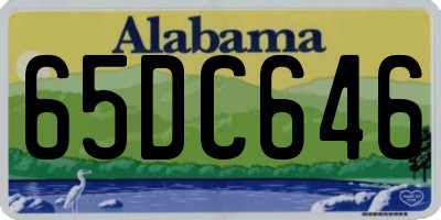 AL license plate 65DC646