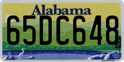 AL license plate 65DC648