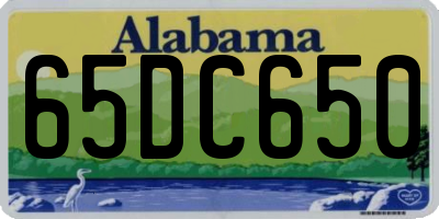 AL license plate 65DC650