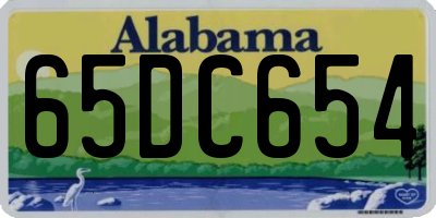 AL license plate 65DC654