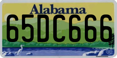 AL license plate 65DC666