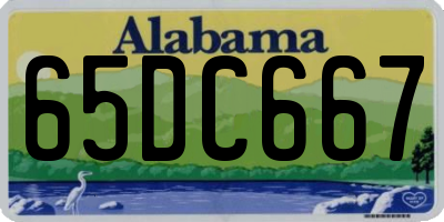 AL license plate 65DC667