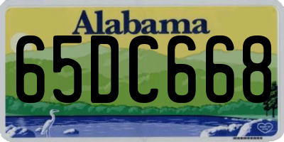AL license plate 65DC668