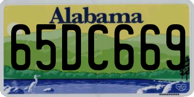 AL license plate 65DC669