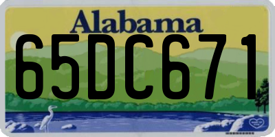 AL license plate 65DC671