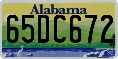 AL license plate 65DC672