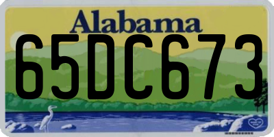 AL license plate 65DC673