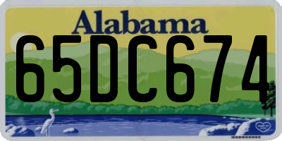 AL license plate 65DC674