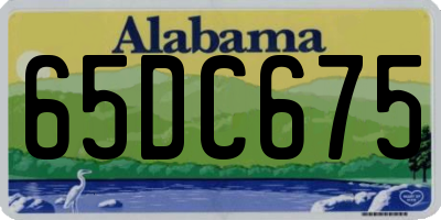 AL license plate 65DC675