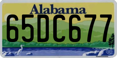 AL license plate 65DC677