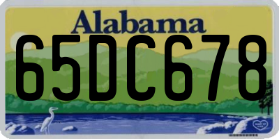AL license plate 65DC678