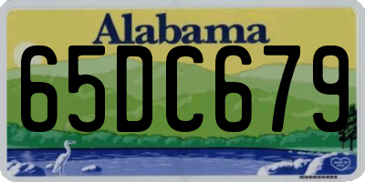 AL license plate 65DC679