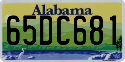 AL license plate 65DC681
