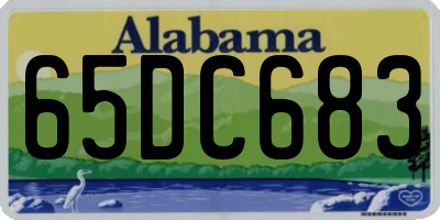 AL license plate 65DC683