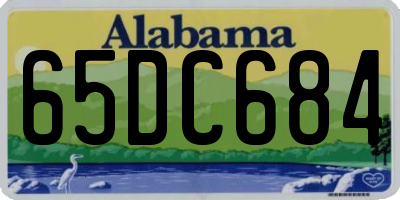 AL license plate 65DC684