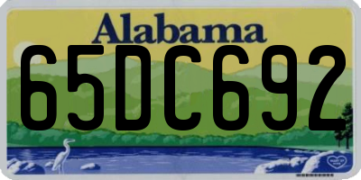 AL license plate 65DC692
