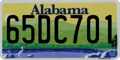 AL license plate 65DC701