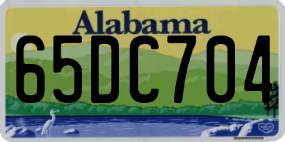 AL license plate 65DC704