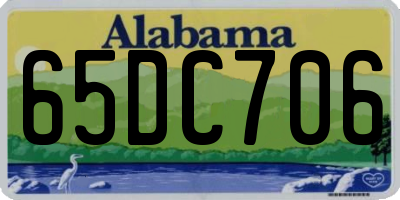 AL license plate 65DC706